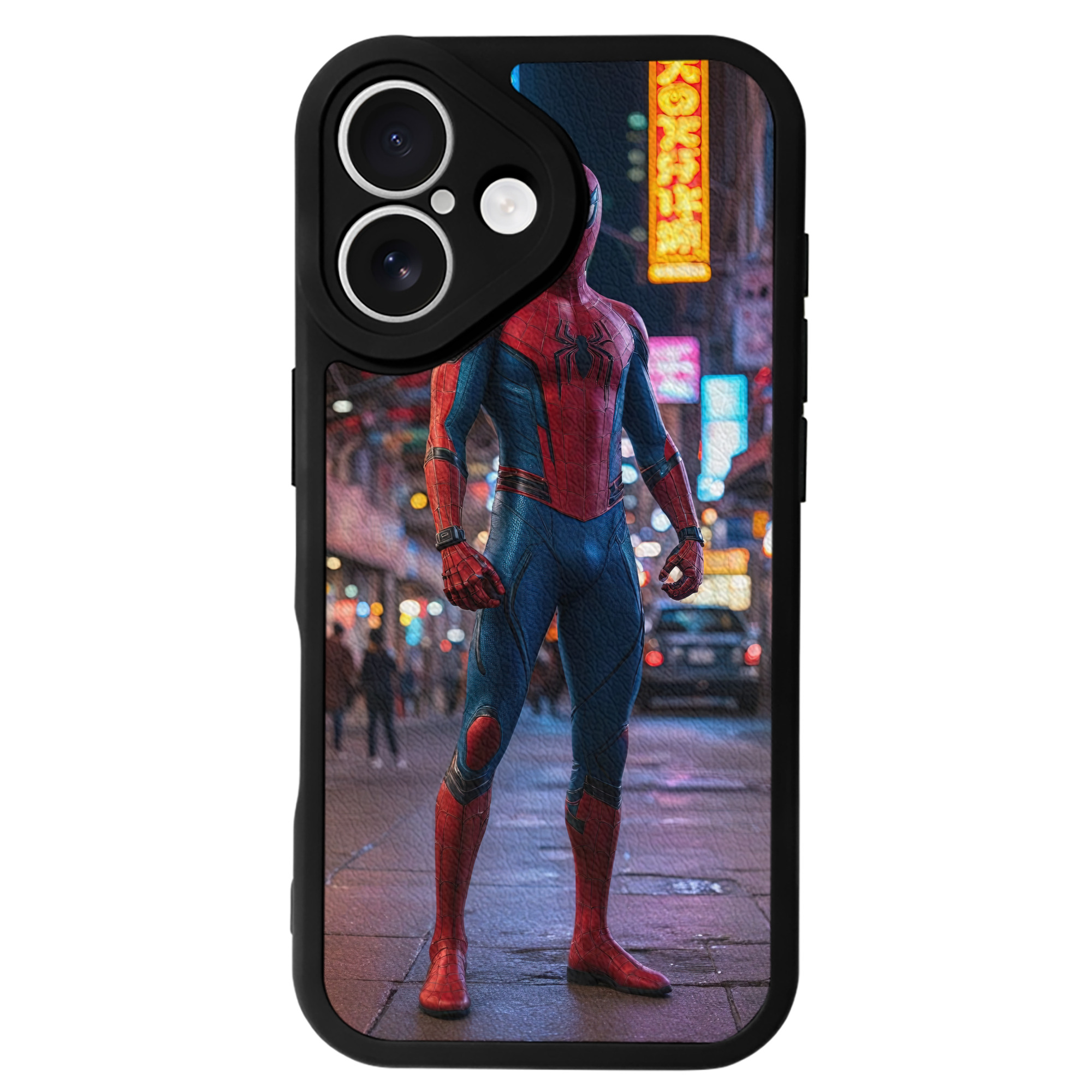 Spider Man スパイダーマン 【iPhone 16シリーズ対応】シリコンスマホケース（レザー調） 材質：シリコン
